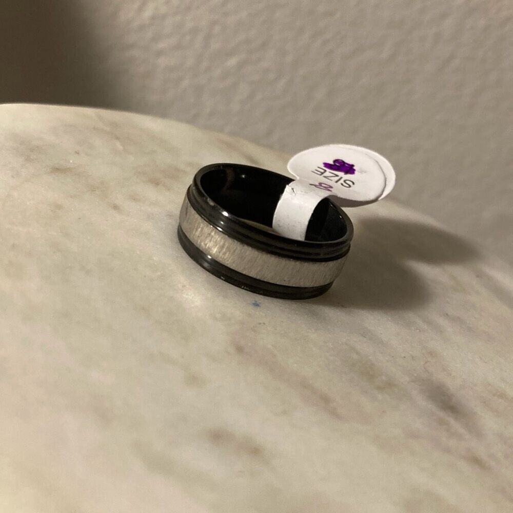 Stainless steel men’s unisex wedding band ring 8